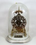 A 19thC. Brass Skeleton Clock With Fusee Movement