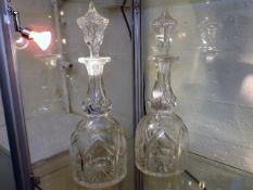 A Pair Of 19thC. Decanters, Some Faults