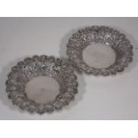 A Pair Of Indian Silver Pin Trays