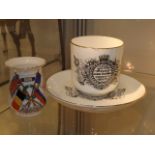 A Victoria Golden Jubilee Cup & Saucer Twinned Wit