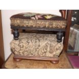 Two 19thC. Upholstered Foot Stools