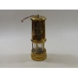 A Brass Hookley Miners Lamp
