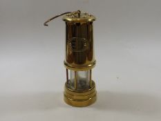A Brass Hookley Miners Lamp