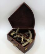 A Boxed Brass Sestral Sextant