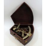 A Boxed Brass Sestral Sextant