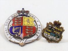 Two Enamelled Military Badges