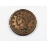 An 1848 USA Liberty Head Penny