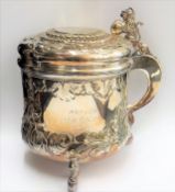A Danish Silver Lidded Tankard Awarded To RAF Squadron Leader & Spitfire Pilot A. G. Todd DFC By The