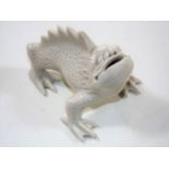 A Chinese Blanc De Chine Porcelain Lizard Figure