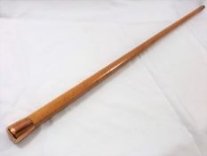 A Victorian Malacca Walking Cane With Rose Gold Kn