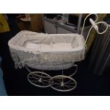 A Childs Vintage Style Dolls Pram