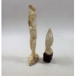 An Early 20thC. African Carved Ivory Figure & A Mo