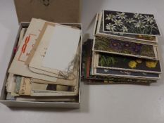 A Quantity Of Vintage Greetings Cards Twinned With
