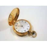 A Gents 18ct Gold Full Hunter Pocket Watch By Thom
