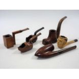 Five Mostly Briar Wood Pipes & One Other