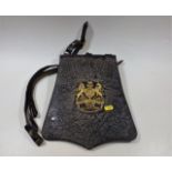 A Royal Artillery Officers Leather Sabretache With