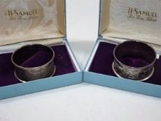 A Pair Of Silver Napkin Rings