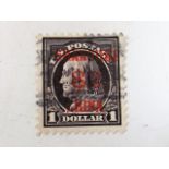 A Rare USA One Dollar Stamp With Two Dollar Overst