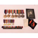 A WW2 Medal Set With Miniatures & 8th Army Star Wo