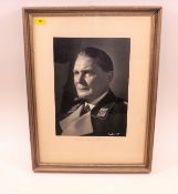 A Portrait Photo Of Hermann Goring Mounted & Beari