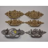 Two Pairs Of Gilt Coffin Handles & Two Others