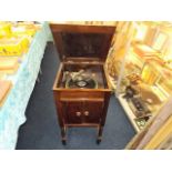 A Vintage Oak Cased Gramophone