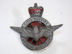 A Civil Service Motoring Association Badge