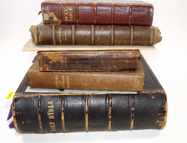 A Large 19thC. Family Bible & Other Similar Books