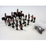 A Quantity Of Painted Metal Toy Guards & Bandsmen