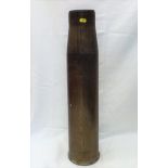 A Very Large Brass Military Shell As Stick Stand