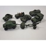 Six Vintage Dinky Military Related Vehicles