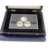 Three Silver Proof RAF Coins & Two Others