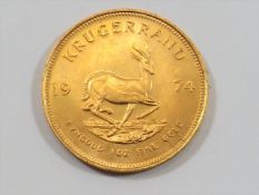 A 1974 Krugerrand Gold Coin