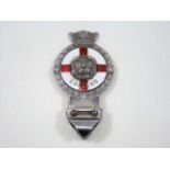An Early 20thC. Chrome Bumper Badge With Centre Ro