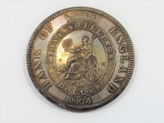 An 1804 Silver George III Bank Of England Dollar