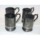 Four Yates & Birch Half Pint Tankards