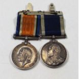 A WW1 Medal Set Including A Long Service Medal Awa