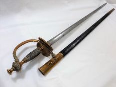 A WW2 Officers Sword With Maker Mark E&F Horster S
