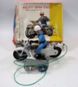 A Tin Plate Remote Control Police Bike & Original