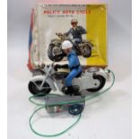 A Tin Plate Remote Control Police Bike & Original