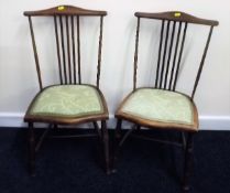Two Childs Stick Back Chairs