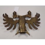 A Brass Military Style Staff Finial