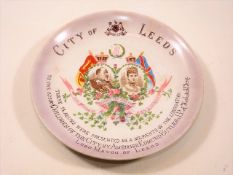 A City Of Leeds Commemorative Coronation Plate 28t