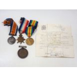 A WW1 Medal Set J. Leelo 16538 Liverpool Regiment