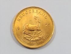A 1975 Krugerrand Gold Coin