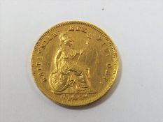 A Yellow Metal William IV Farthing