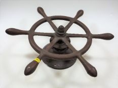 A C.1900 Bronze Ships Wheel