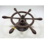 A C.1900 Bronze Ships Wheel