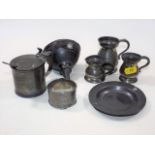 A 19thC. Pewter Wine Funnel & Other Pewter Items