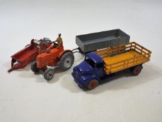 A Dinky Tractor & Trailer, A Dinky Farm Truck & A